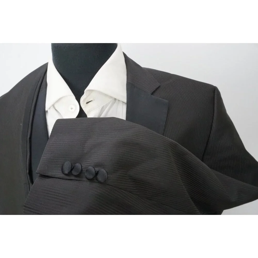 Hugo Boss The Stars/Glamour Black Striped Formal 2 PC Tuxedo Jacket Pants 42L